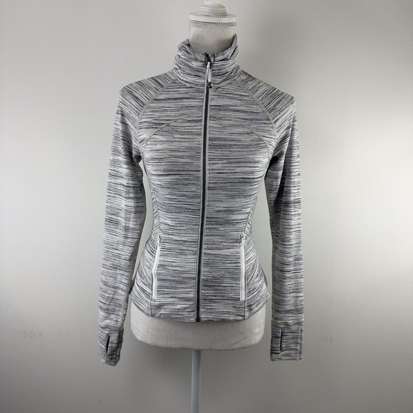 Jackets & Blazers - Lululemon Women's Define Jacket Size 2 White‎ Gray Space Dye Full Zip Slim Fit